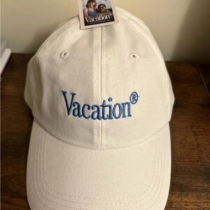 New Vacation Sunscreen SPF Summer Dad Hat Baseball cap white blue OS